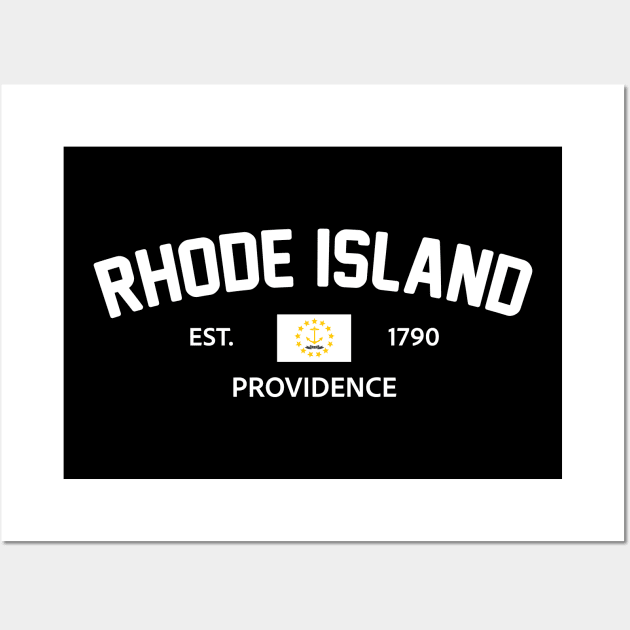 Rhode Island Collegiate Preppy Wall Art by SunburstGeo